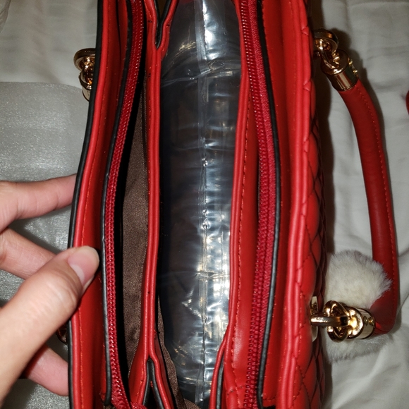 Women's Handbag Top Handle Leather Satchel  Should - Picture 4 of 5